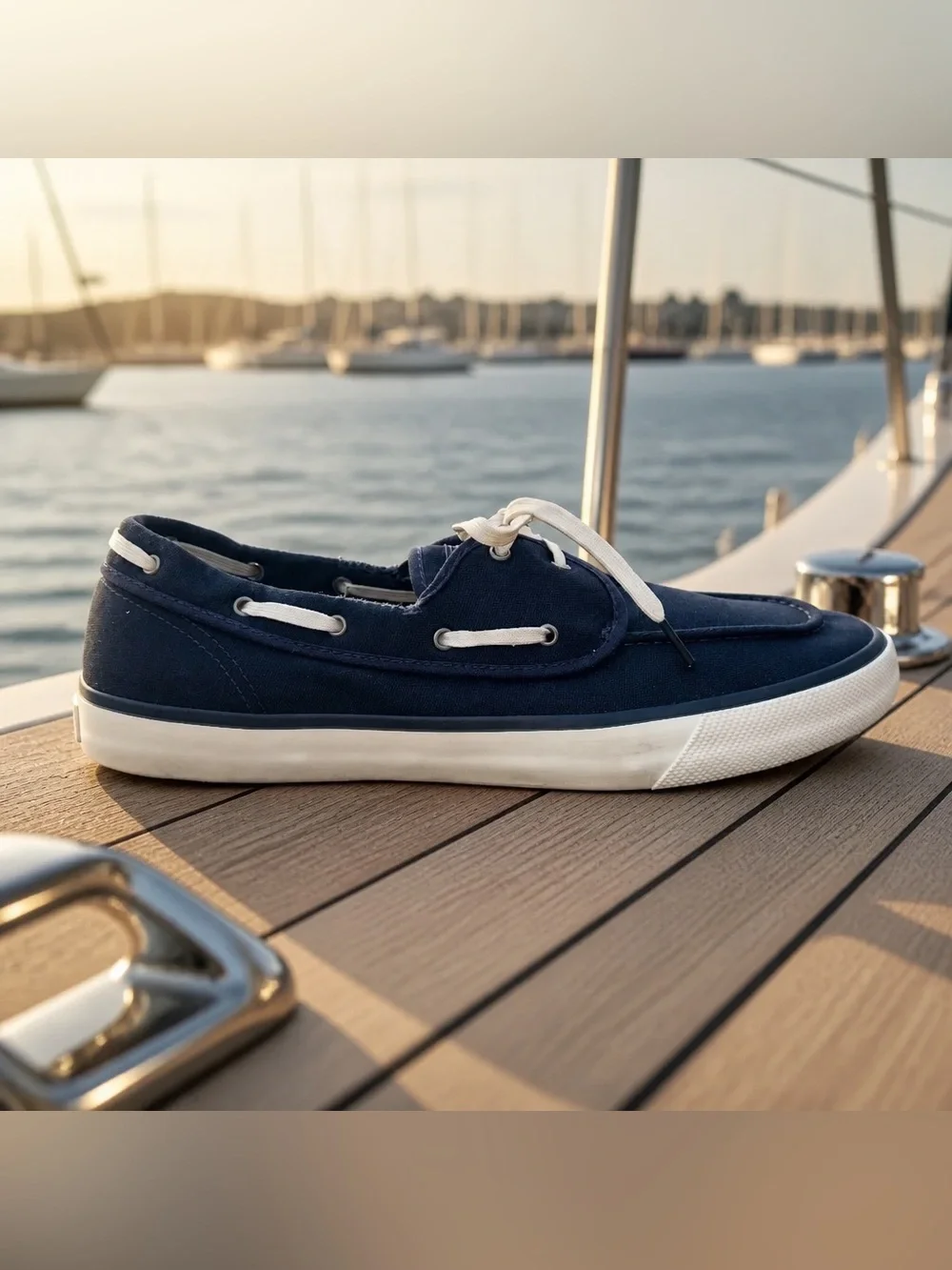Sperry Men’s Captain 2 Eye Lace Up Sneaker Boat Shoe, Navy Canvas 11.5 M